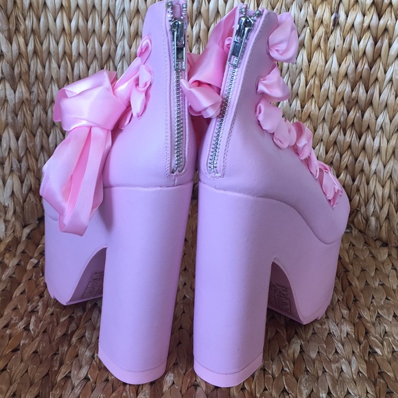 YRU Shoes | Bnib Pink Ballet Bae Platforms Heels | Poshmark